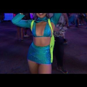 Nancy Hernandez Blue 4 piece rave set